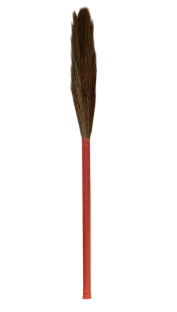 42inch Orange Plastic Phool Jhadu - Jai Maa Kali